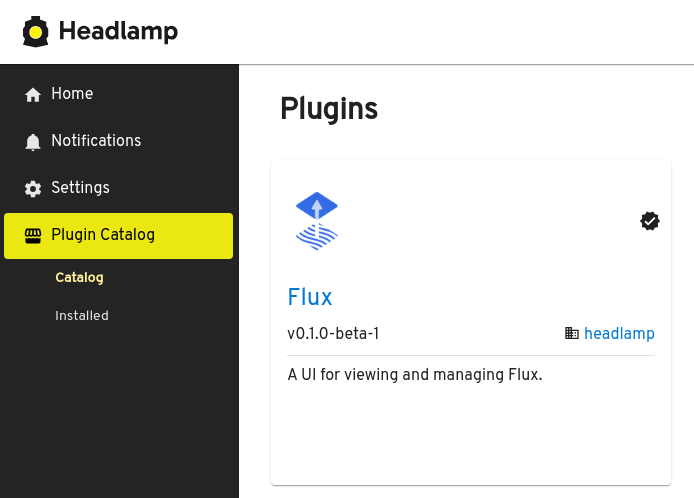 Screenshot of a plugin in the Plugin Catalog